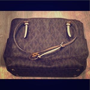 Brown Leather Michael Kors Tote